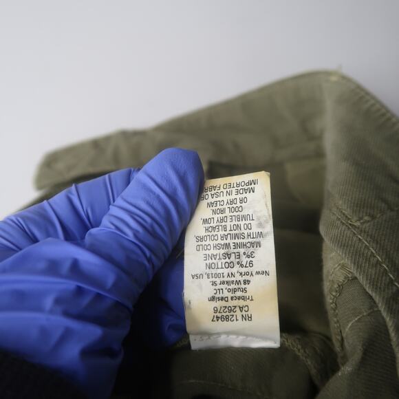 Nili Lotan Paris Pants Size 2 Green Side Stripe Drop Crotch Baggy Trousers - Picture 8 of 12